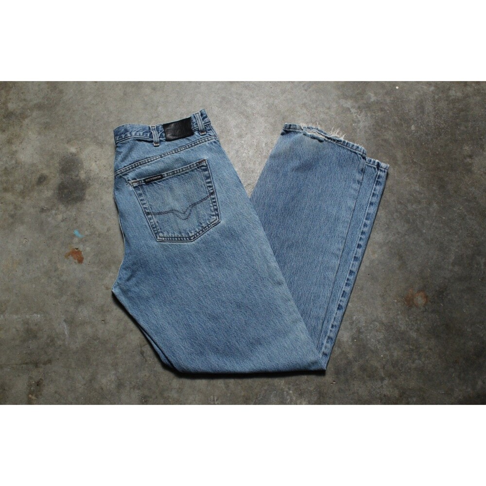 Vintage 90s Harley Davidson Distressed Thrashed Jeans - 38" x 34"
